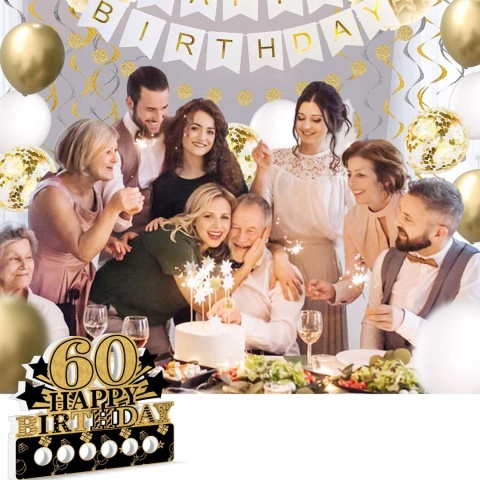 Drewniana Dekoracja Urodzinowa Happy Birthday Prezent na Pieniądze 18x16cm