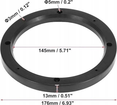 Dystans głośnikowy Podkładka dystansowa do głośnika samochodowego 139mm 4sz