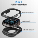 Etui Apple Watch Ultra 49mm Metal TPU Pancerne Czarne ZZDZZ