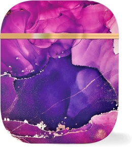 Etui do AirPods 1 2 Generacji Twarde Fioletowe Brelok Berkin Arts