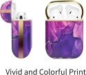 Etui do AirPods 1 2 Generacji Twarde Fioletowe Brelok Berkin Arts