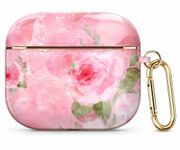 Etui do AirPods 3 Generacji Twarde Ochronne Kwiaty Brelok Berkin Arts