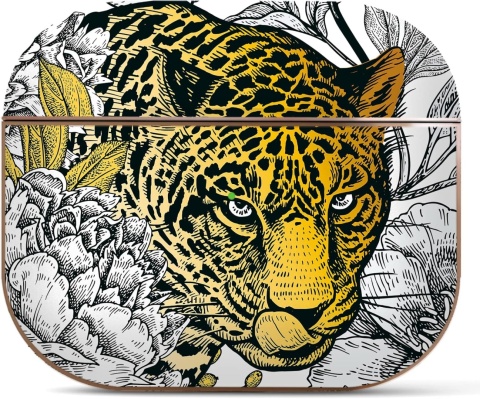 Etui do AirPods Pro 1 Generacji Twarde Lampart Piwonie Brelok Berkin Arts