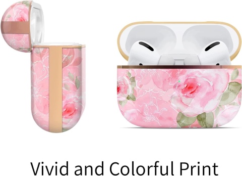Etui do AirPods Pro 1 Generacji Twarde Ochronne Brelok Kwiaty Berkin Arts