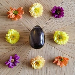 Jajko Yoni kwarc dymny naturalny duże 45x30 mm bez otworu polerowane