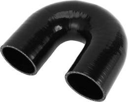 Kolanko silikonowe kąt 180° Uniwersalny 63x120mm Kolor czarny