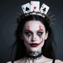 Kryształki Naklejki na Twarz Klaun Halloween Karnawał 2 szt. HOWAF
