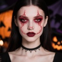 Kryształki Naklejki na Twarz Klaun Halloween Karnawał 2 szt. HOWAF