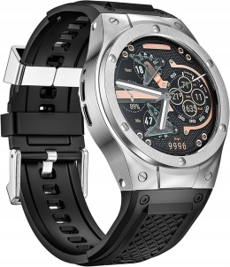 MioHHR Pasek Google Pixel Watch 3 2 1 41mm Silikonowy Etui Stalowe Srebrne