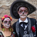 Naklejki Kryształki na Twarz Czaszka Halloween 6 szt. Dia de los Muertos