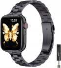 Pasek Bransoleta GEARYOU do Apple Watch 38 40 41 mm Metalowa Czarna