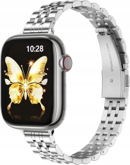 Pasek Bransoleta GEARYOU do Apple Watch 42 44 45 46 49 mm Metalowa
