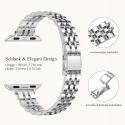 Pasek Bransoleta GEARYOU do Apple Watch 42 44 45 46 49 mm Metalowa