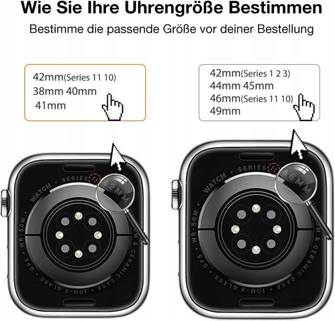 Pasek Bransoleta Metalowa GEARYOU do Apple Watch 38 40 41 42 mm Srebrny