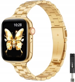 Pasek Bransoleta do Apple Watch 38 40 41 42 mm Metalowa Złota GEARYOU