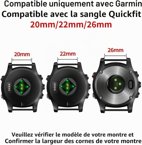 Pasek Paracord 550 do Garmin Fenix 7S 6S 5S Instinct 2S 20mm Zielony