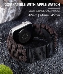 Pasek do Apple Watch Paracord 550 42 44 45 46 mm Brązowy BINLUN