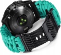 Pasek do Garmin 22mm Paracord 550 Nylon Pleciony Turkusowy BINLUN