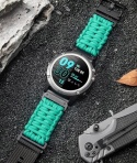 Pasek do Garmin 22mm Paracord 550 Nylon Pleciony Turkusowy BINLUN