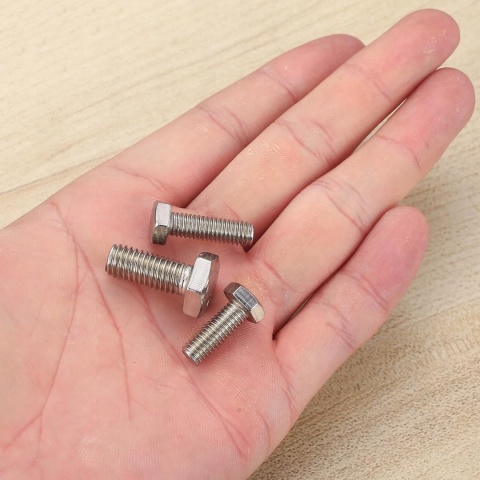 Śruby Sześciokątne M8x20 mm Ocynk Pełny Gwint DIN 933 50 szt.