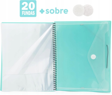 Starplast Teczka A4 20 Koszulek Ofertowa Spiralna Na Dokumenty Niebieska PP
