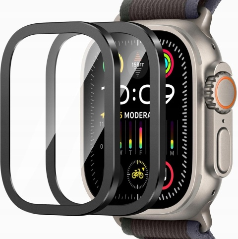 Szkło Apple Watch Ultra 1 2 3 49mm 9H Ramka Ochronna 2 szt. ZZDZZ