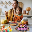 Talerze Halloween 28,5 cm Patery na Przekąski 3 szt. KEELYY