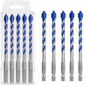 Wiertła do Płytek Gresu Ceramiki Szkła 7x150mm HEX 6,35mm MOXPIFY 5 szt