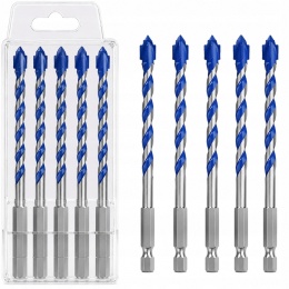 Wiertła do Płytek Gresu Ceramiki Szkła 7x150mm HEX 6,35mm MOXPIFY 5 szt
