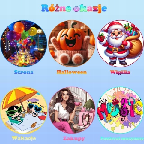 Włosy Doczepiane Clip-In Niebieskie Turkusowe Pasemka Klipsy 12 sztuk