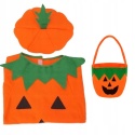 3cz STRÓJ KOSTIUM PRZEBRANIE DYNI DYNIA HALLOWEEN z torebką