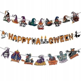 Baner na Halloween wiszące dekoracje Zombie Vampire 3szt