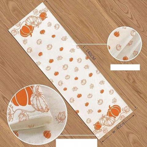 Bieżnik na stół Wzór jesienny z dyniami dekoracja stołu 40x140cm