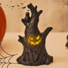 DEKORACJA HALLOWEEN LED 2 SZT PNIak DRZEWA DUCH ŚWIECĄCA FIGURKA 16 CM