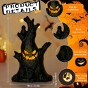 DEKORACJA HALLOWEEN LED 2 SZT PNIak DRZEWA DUCH ŚWIECĄCA FIGURKA 16 CM