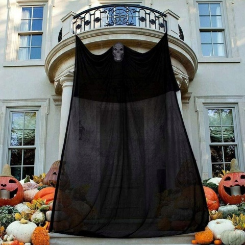 DUCH HALLOWEEN GUAN WISZĄCY CZARNY SZKIELET 30 CM DEKORACJA HORROR