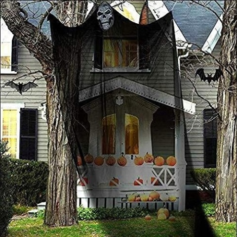 DUCH HALLOWEEN GUAN WISZĄCY CZARNY SZKIELET 30 CM DEKORACJA HORROR