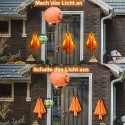 DUCHY HALLOWEEN LED 3 SZT WISZĄCE PODŚWIETLANE DEKORACJE POMARAŃCZOWE