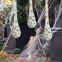 Dekoracja na Halloween Wiszące torebki z jajami pająków 100cm 3szt