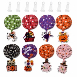 Dekoracje Halloween Zawieszki 24 szt 8 Wzorów Ozdoby Dynie Duchy Czaszki