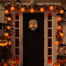 Dekoracje na Halloween lampki nietoperzowe girlanda z 20 jasnych nietoperz