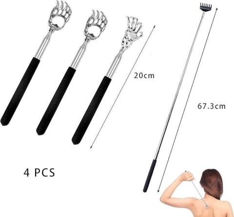 Drapaczka do Pleców Teleskopowa 4 szt Masażer Ergonomiczny Stalowa