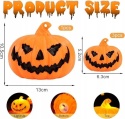 Dynie świecące LED Dekoracja jesienna Halloween zestaw 4 sztuki