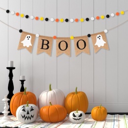 GIRLANDA HALLOWEEN WATINC BOO DUCHY + KULE FILCOWE ZESTAW 2 CZĘŚCI