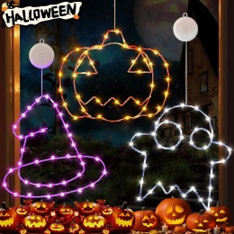 Girland świetlna dekoracja hallowen z przyssawką dynia duch kapelusz