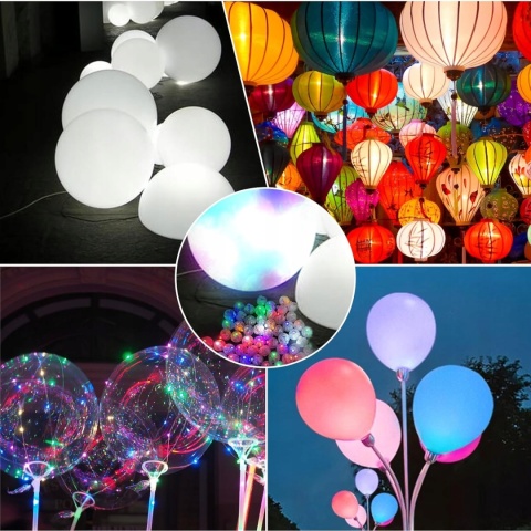 Kulki LED mini 1.6cm dekoracyjne świecące w różnych kolorach zestaw 100szt