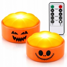 LAMPA LED DO DYNI HALLOWEEN POMARAŃCZOWA Z PILOTEM OŚWIETLENIE