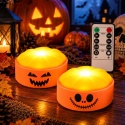 LAMPA LED DO DYNI HALLOWEEN POMARAŃCZOWA Z PILOTEM OŚWIETLENIE