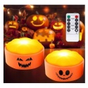LAMPA LED DO DYNI HALLOWEEN POMARAŃCZOWA Z PILOTEM OŚWIETLENIE