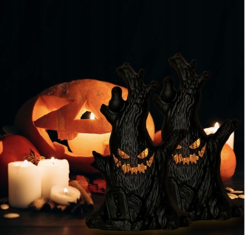 LAMPION HALLOWEEN LED MINI UPIORNE DRZEWO DYNIA DEKORACJA STOŁOWA
